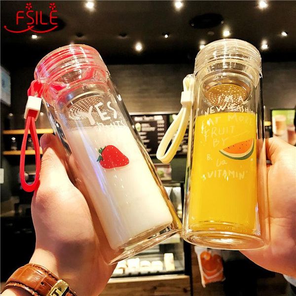 

handy glass девушка прозрачный чай высокая температура симпатичные кубок двухслойных цветов версия heat resistant корейский qyloeh mywjqq