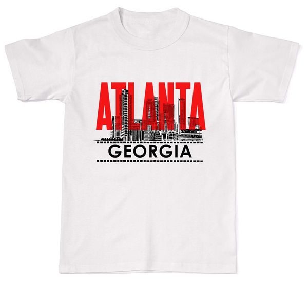 

новая мужская тенниска европейского стиль в soft тройники atlanta georgia атль сша америка city skyline тенниска интернет спорт толстовка с