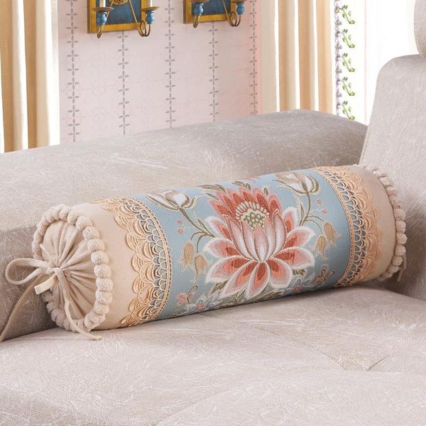 

50x15cm classical luxury long cylindrical pillowcase sofa jacquard candy shaped cushion cover backrest home decoration