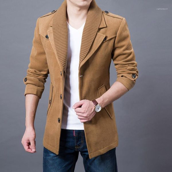 

men's suits & blazers 2021 business men casual warm coats size m-3xl good quality single breasted design thicken man fashion wool cloth, White;black