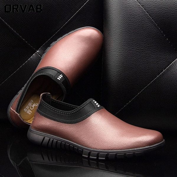 

plus size 36-47 genuine leather handmade shoes men luxury sneakers flats soft comfortable loafers moccasin male footwear casual #jj6z, Black