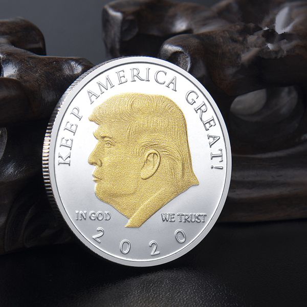 

souvenir coins 2021 commemorative trump coin craft american 45th president donald gold silver metal badge collection epacket