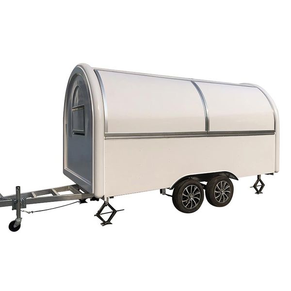 

mobile food truck concession food trailer white