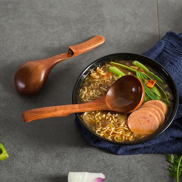 

из натурального дерева большой суп совки длинные ручки готовим scoop вуд ramen райс ложка половник японская посуда хакера #