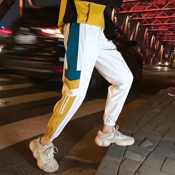 

2019 men casual striped pants fashion loose track pants men sweat sports japanese streetwear joggers sweatpants1, Black