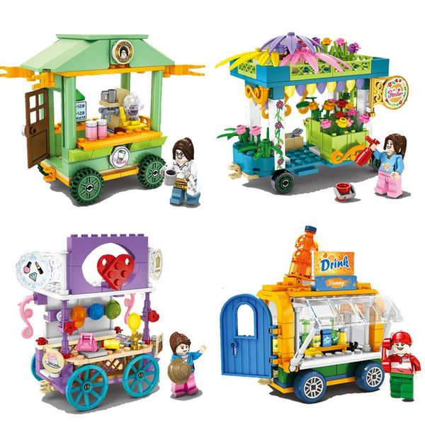 

sembo creator мини-магазин diy улица магазин питание city car set строительные блоки кирпич модель brithdays подарков развивающие игрушки ри