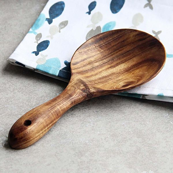 

деревянная кухонная ложка teak wood rice ложка рисовая весло древесина столовая ложка большой картофельный сервировка ложка деревянная кухон