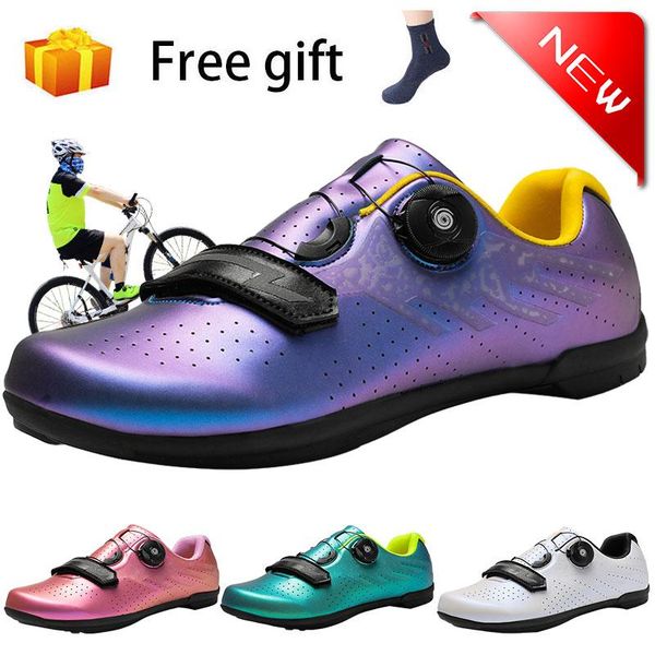 

cycling footwear 2021 mtb fietsen schoenen mannen ademend microfiber fiets road antislip rubber racing snekaers, Black