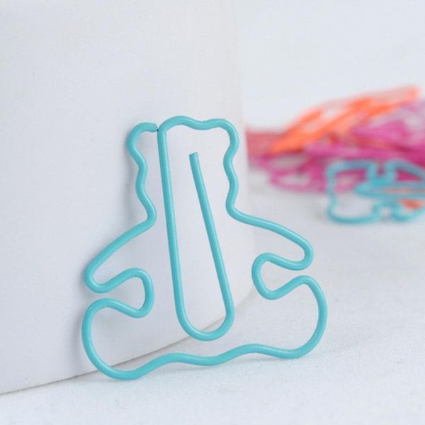 

10шт лот металлический медвежий форма специальные зажимы красочные смешные kawaii bookmark office школа канцтовары маркировка зажима бесплат