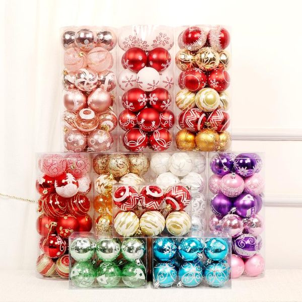 

24 pcs/set ornament christmas tree ball decorations supplies xmas balls 12 colors hanging home party garden decor toys