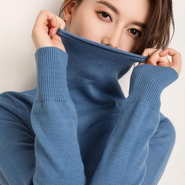 

autumn winter slim turtleneck sweater women basic bottoming knitwear women knitted cotton pullovers femme jumper 2020 new1, White;black