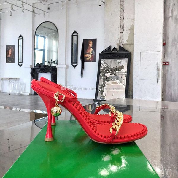 

designers women's sandal dot leather sandals luxury flip flop ladies mules fashion wedding heel women shoes ankle strap high heels 9cm, Black