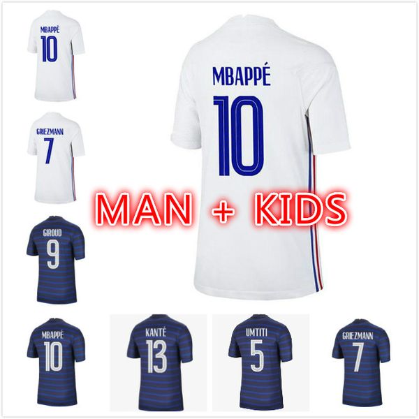 

man kids 2020 griezmann mbappe soccer jerseys maillot de foot dembele pogba mbappe football shirt 100 years 2020 2021 zidane kante maillots, Black;yellow