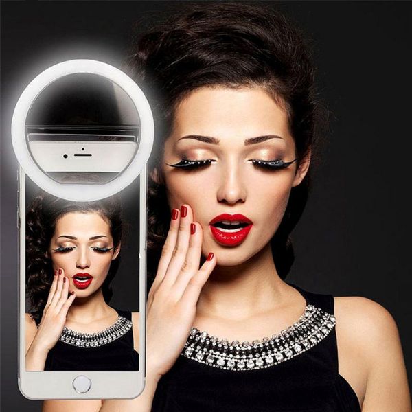 

selfie led ring fill light portable mobile phone 36 leds selfie lamp 3 levels lighting luminous ring clip for all cell phones