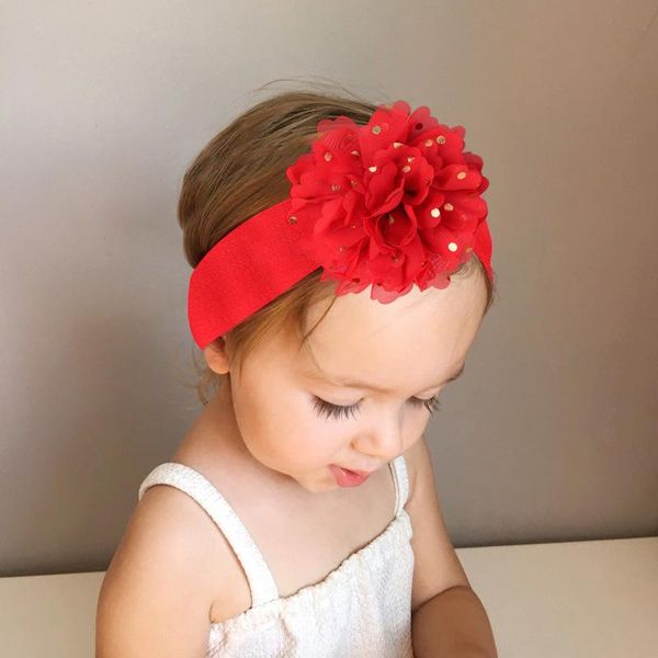 

6.7inch girls headband colorful chiffon flower for kids headband elastic hairband flowers headband girl hair accessories q bbyqni
