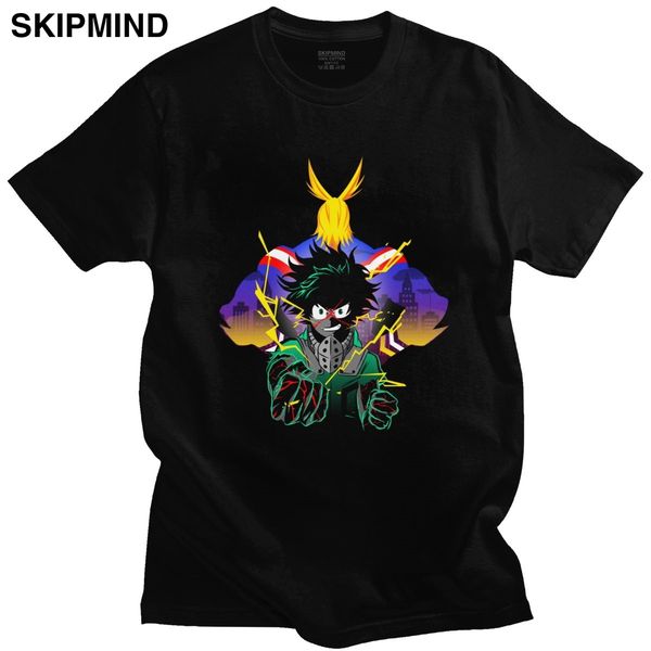 

novelty my hero academia all might t shirt short sleeve summer anime manga midoriya izuku t shirt fitted tee sport hooded sweatshirt hoodie