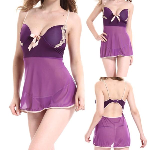 

wireless rimless pajamas lace nightdress silk underwear women sleepwear women bow underwear pajamas lingerie lenceria, Red;black