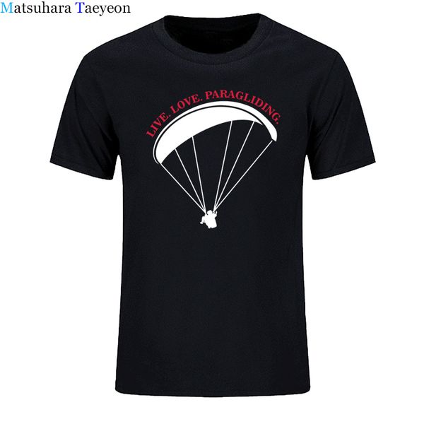 

summer fashion quality live love paragliding short sleeve man casual clothing sport hooded sweatshirt hoodie men t shirt