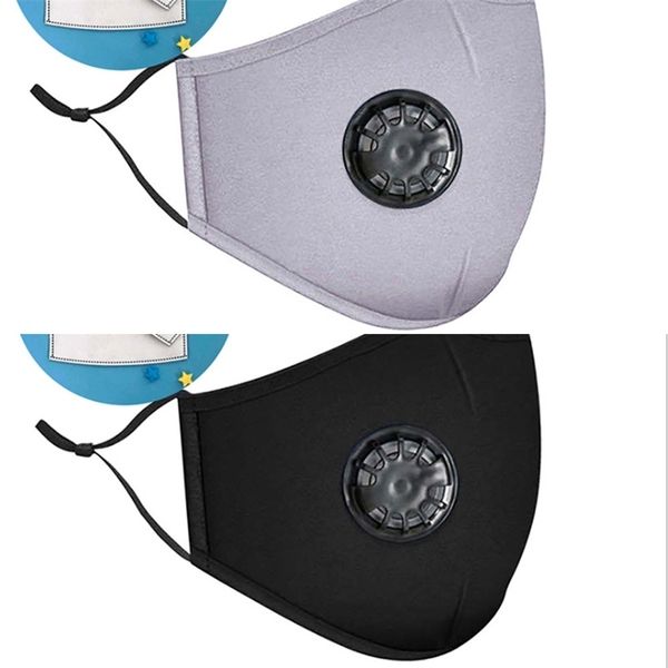 

unisexwashable dust face mask reusable valve pm2.5 breathing filters protective mouth cotton masks respirator