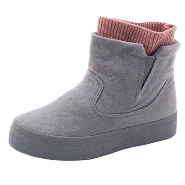 

new warm 2021 winter women's skiing boot fashions flock hiking outdoors shoes mujer boots vfta, Black