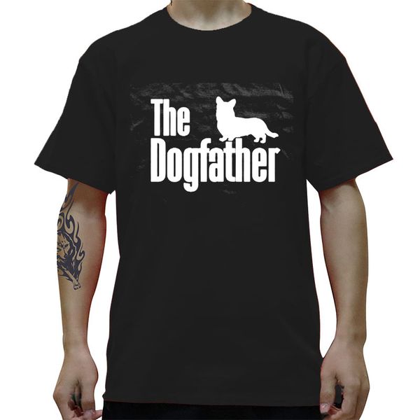 

fashion new men's the dogfather cardigan welsh corgi short sleeve s novelty design s hoodie designers t shirts sweatshirt