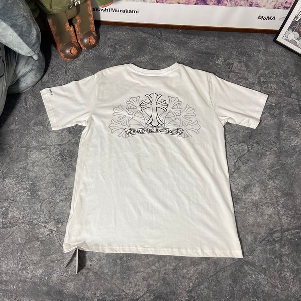 

ch fashion brand brand croxin fan phantom cross распечатать короткий ro темный стиль мужская и женская свободная футболка с половиной рукава, Black