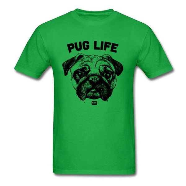 

young pug life dog green 100% cotton round collar short sleeve summer cute animal teeshirt hoodie designers t shirts sweatshirt
