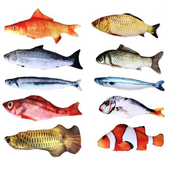 

cat toys 3d carp fish shape toy pet soft plush gifts catnip stuffed pillow doll simulation playing for pet1