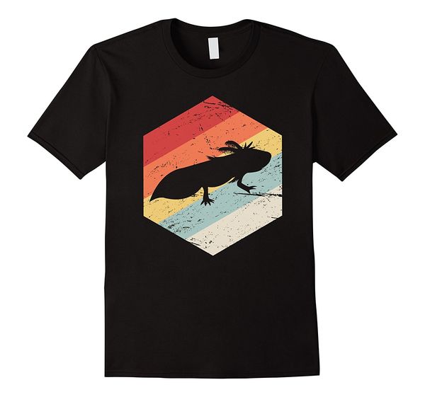 

retro axolotl print casual men brand short sleeves cotton men print hoodie designers t shirts sweatshirt