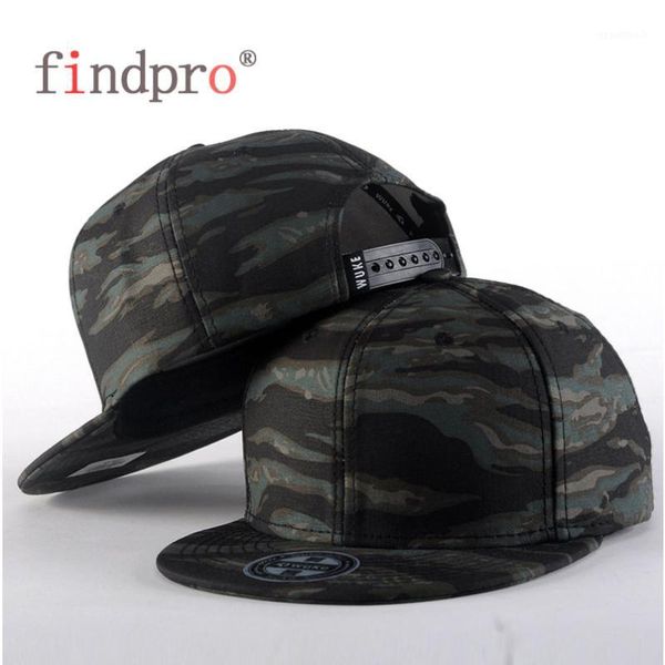 findpro Camo Snapback Caps New Flat Cappelli Hip Hop regolabili per uomo Donna Camouflage Baseball Bboy Cap Style Unisex1