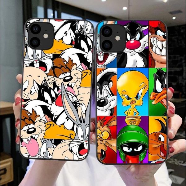 

cartoon rabbit wolf dog phone case for iphones 11 12 pro max xs max xr xs soft silicone cases for iphone se 7 8 6 6s plus shell