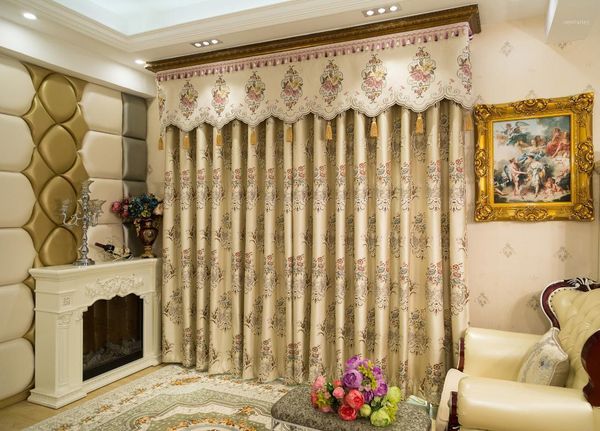 

curtain & drapes european jacquard design embossed shading transparent curtains home decoration modern suitable for window living room bedro