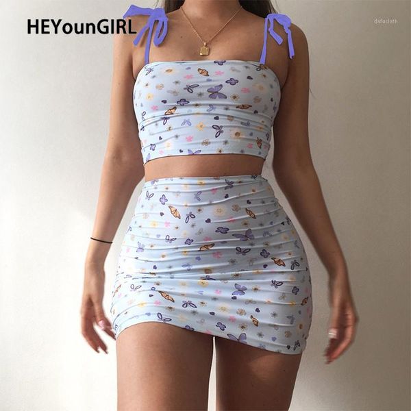 

heyoungirl butterfly printed sleeveless camis women summer white crop women fashion streetwear spaghetti strap1