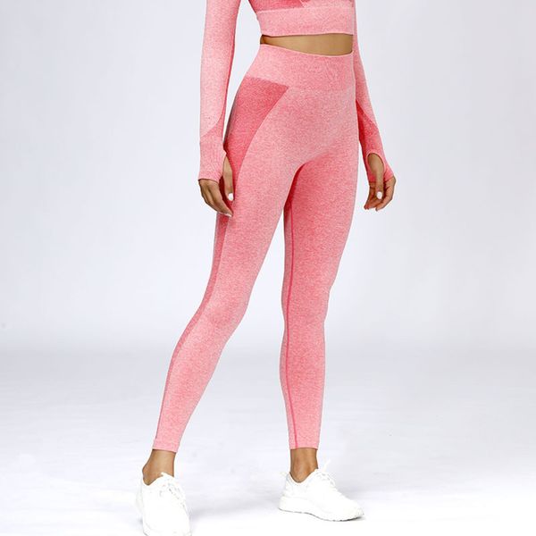 

gym fitness high waist seamless pants women's yoga suit in autumn and winter, Black