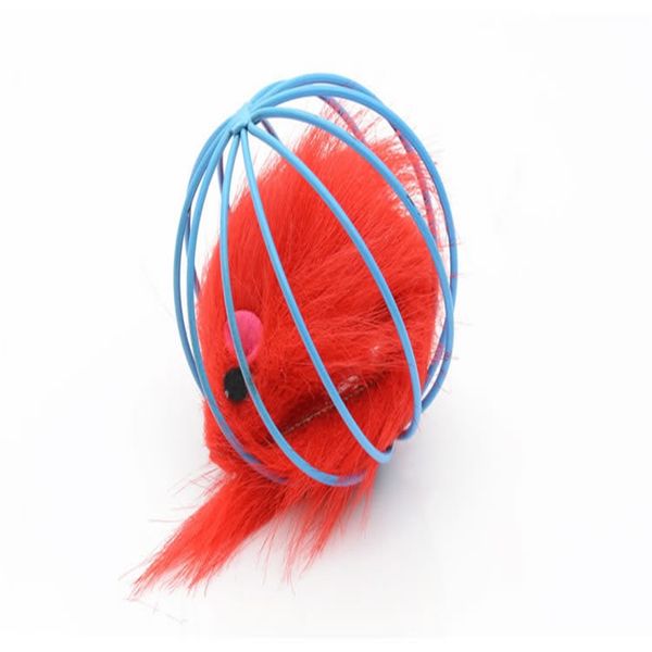 

6cm cat toy metal ball cage with plush mouse scratching fur funny rat cats playthings pet supplies new arrival 1 2cx k2