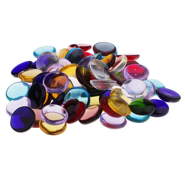 

100g round shape clear glass mosaic tiles for mosaic making kids crafts 15mm