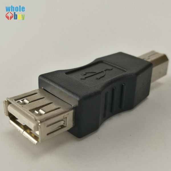 USB 2.0 A Bayan için B Erkek Adaptör Bağlantısı AF için BM Dönüştürücü Mini Taşınabilir Siyah Adaptör PC Telefon Yazıcı için