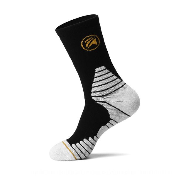 

basketball men's medium long tube towel absorb sweat and thicken high waist elite outdoor sports badminton socks badminton outdoor spor, Black