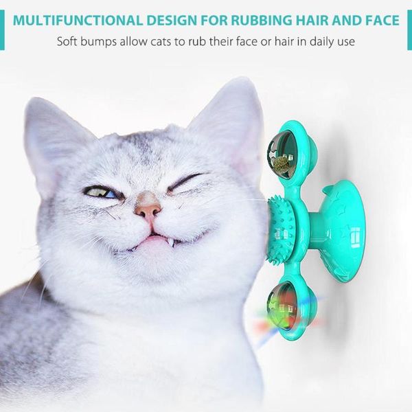 

cat toys windmill toy funny massage rotatable with catnip led ball teeth cleaning pet products for drop
