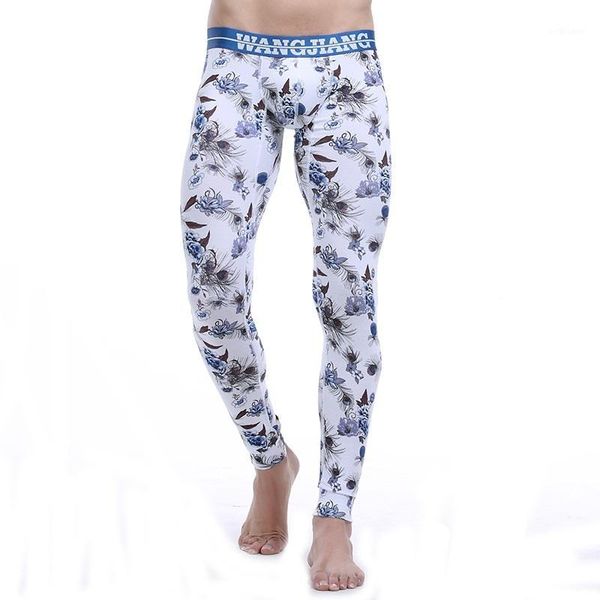 

winter men thermal underwear cotton long john tight pants wangjiang brand pouch man warm leggings low waist sleep bottom1, Black;brown