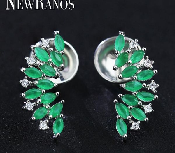 

newranos cubic zirconias серьги стержня конструкции способа млечный зеленый серьги кристалл ангел brincos для женщин jewelry221512, Golden;silver