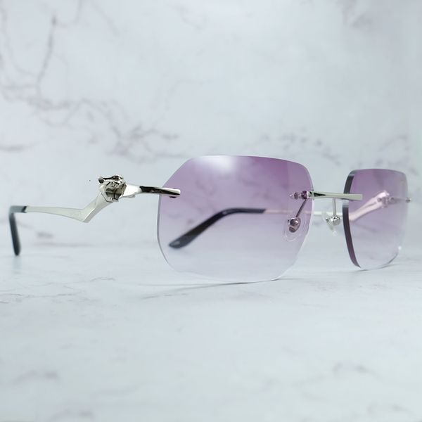 

2021 new luxury sunglasses mens panther rimless carter trending sun glasses retro classic shades eyewear for women lentes de sol kkvc, White;black
