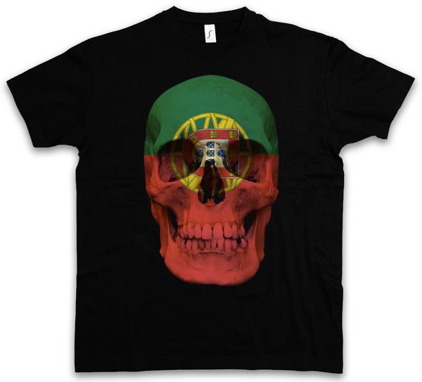 

2019 classic portugal skull flag t-shirt - biker mc banner shirt sizes s - 5xl sport hooded sweatshirt hoodie