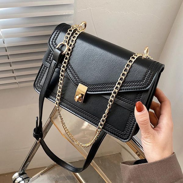 

shoulder bags designer women pu leather bag ladies chain handbags messenger fashion female crossbody for