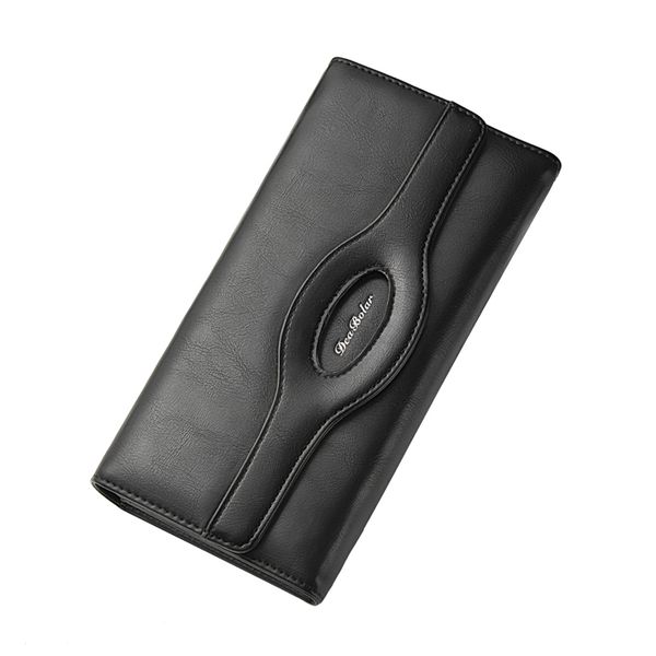 

vintage wallets leather slim mens purse long clutch business male money bag big capacity wallet for men card holder, Red;black