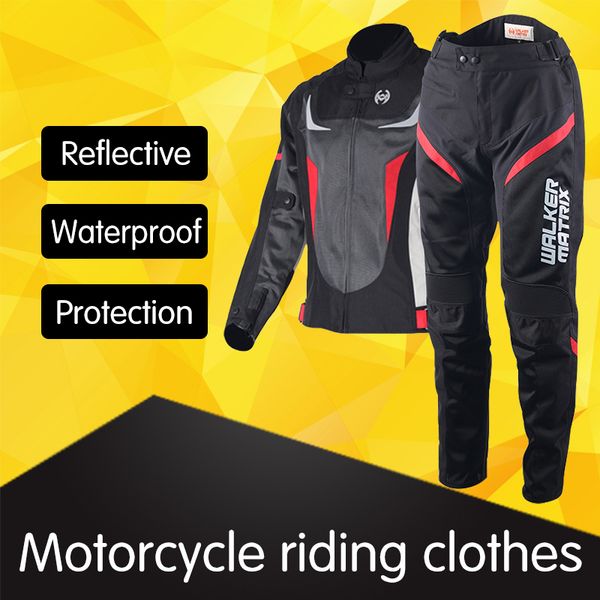

2020 new motorcycle suits men breathable mesh racing ride high-performance drop resistance clothing motorcycle jacket 600d oxford cloth, Black;red