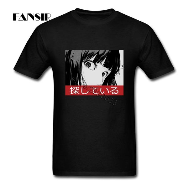 

big size stare sad japanese aesthetic cool man's white short sleeve custom guys clothing sport hooded sweatshirt hoodie men t shirt