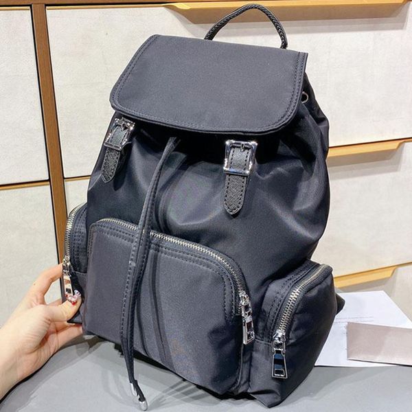 

plain nylon backpack two strap fashion shoulder bag waterproof backpacks luxury barnd school bags back pack style