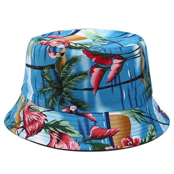 

women sun hat seaside outdoor flower pattern beach foldable anti uv gift portable summer casual daily travel double sided, Blue;gray