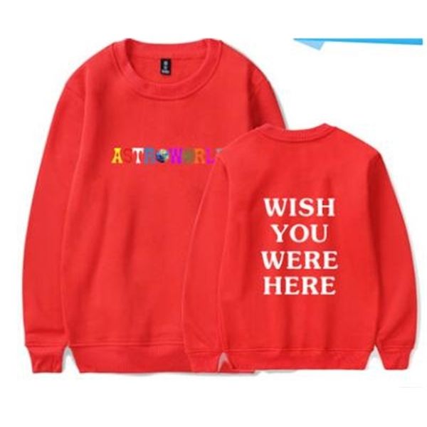 

mens o-neck pullover sweatshirt women clothes fashion casual hoodies lovers travis scott astroworld print high street sweater hoodie, Black